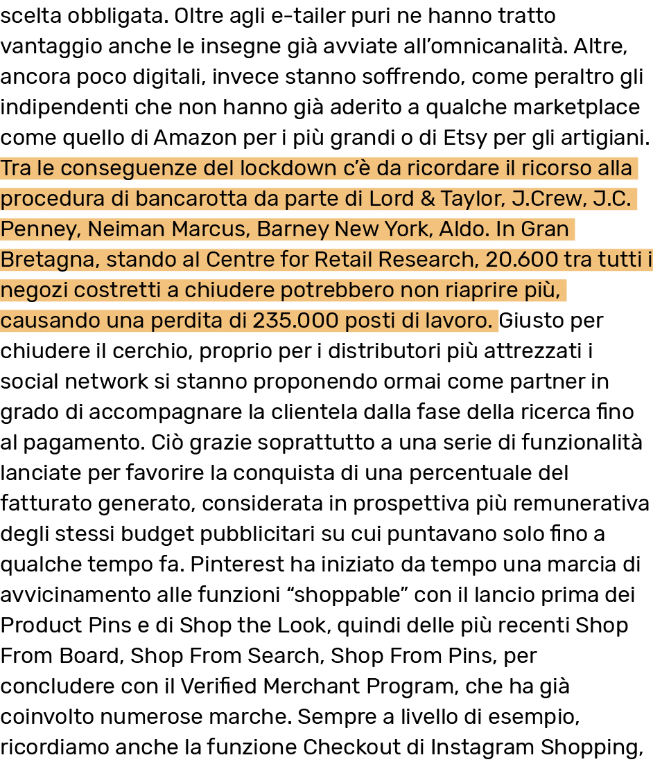 scelta obbligata  Oltre agli e-tailer puri ne hanno tratto vantaggio anche le insegne gi  avviate all omnicanalit   A   