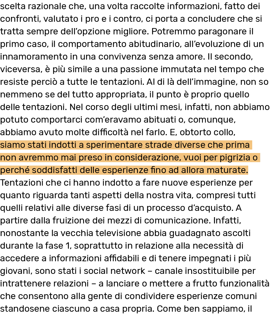 scelta razionale che, una volta raccolte informazioni, fatto dei confronti, valutato i pro e i contro, ci porta a con   