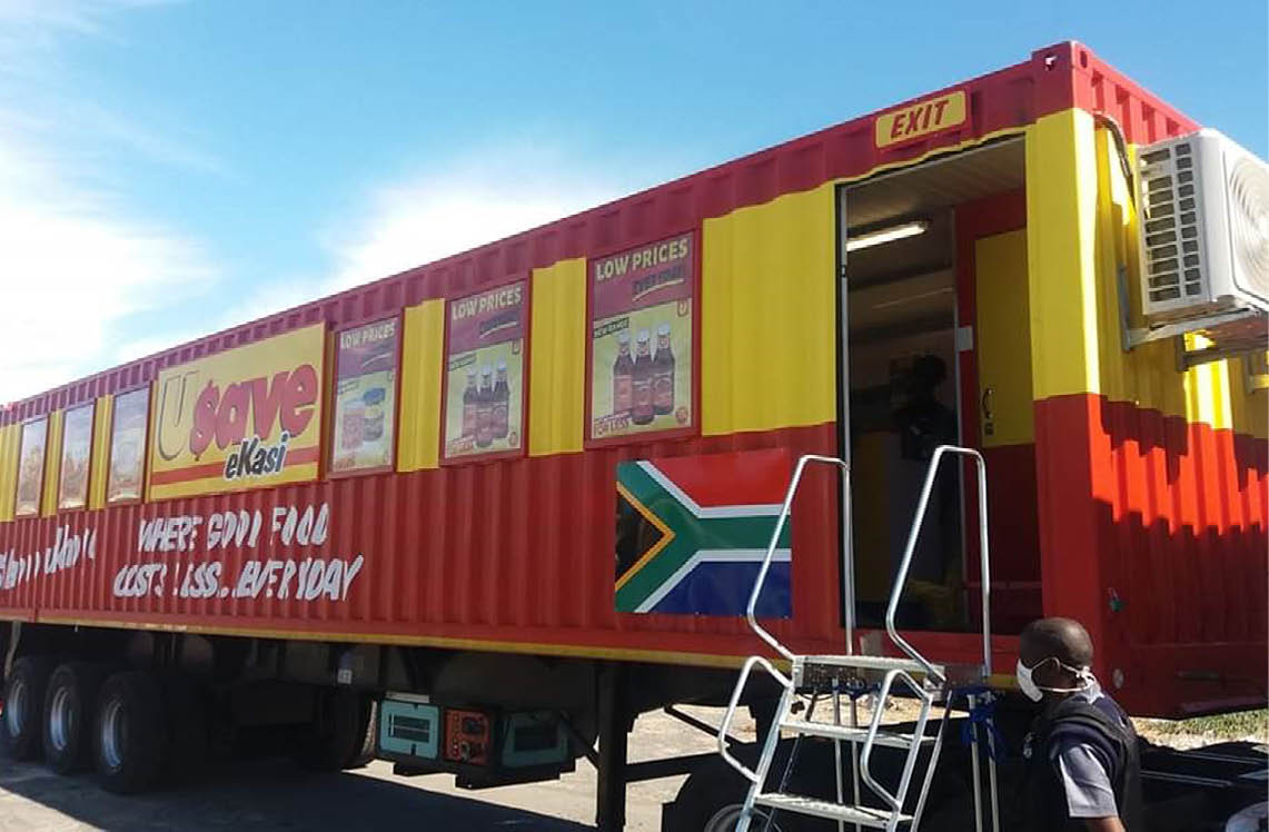 Cape Town 31-3-2020  Shoprite put a mobile container U Save shop in Ocean View to make it easy for the people to shop pic supplied