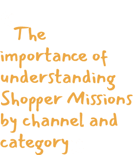  The importance of understanding Shopper Missions by channel and category 
