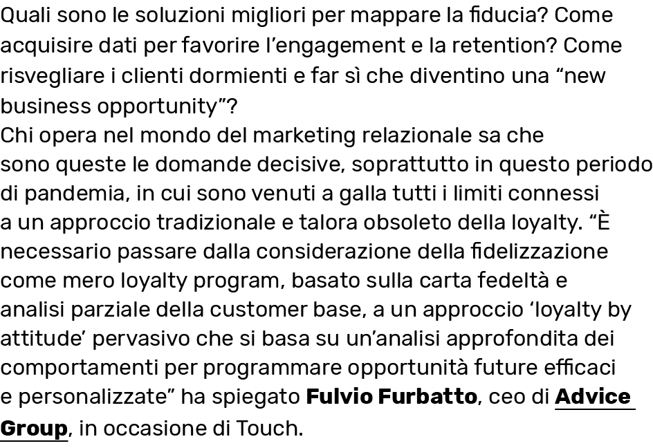 Quali sono le soluzioni migliori per mappare la fiducia  Come acquisire dati per favorire l engagement e la retention   