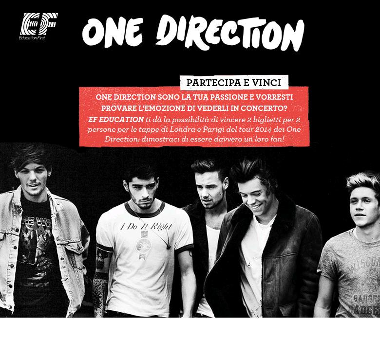 EF premia con biglietti per gli One Direction