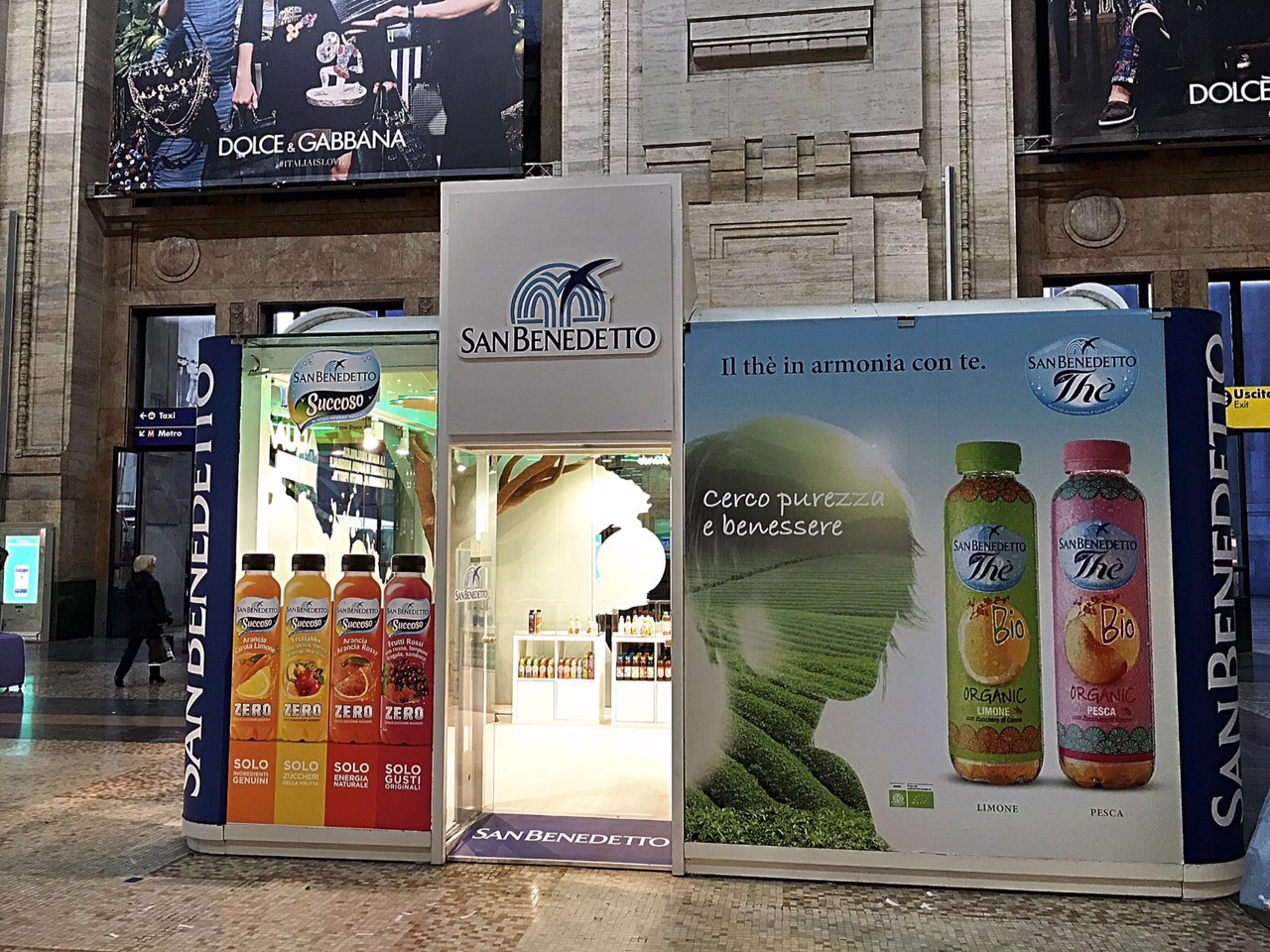 Acqua minerale San Benedetto in Stazione Centrale