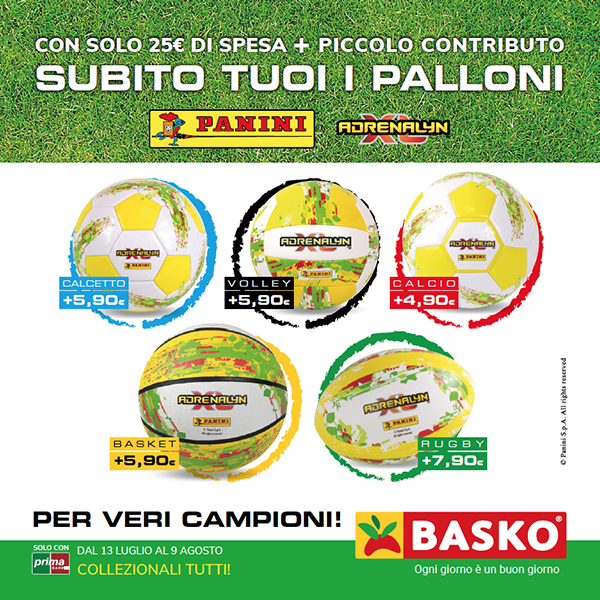 Palloni Panini “Per veri campioni” nell’iniziativa lanciata da Sogegross