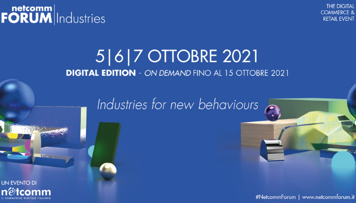 Ecommerce e trasformazione digitale a Netcomm Forum Industries, in live streaming dal 5 al 7 ottobre