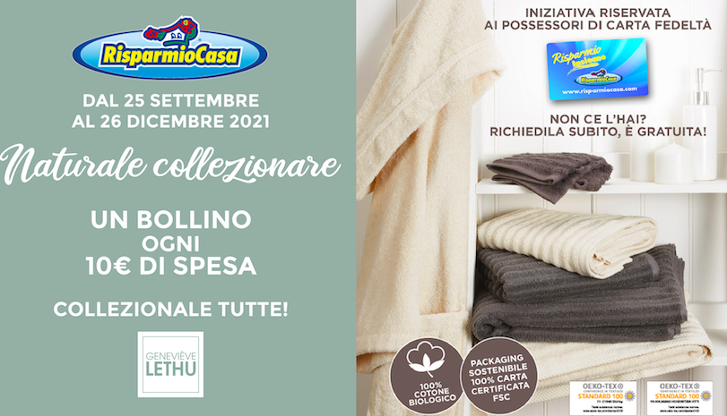 La short collection di Risparmio Casa gratifica con la linea bagno di Geneviève Lethu