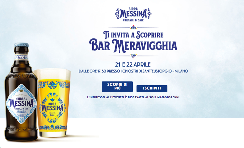 Birra Messina porta a Milano il “Bar meravigghia”