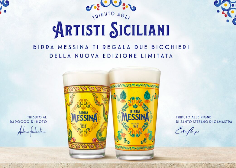 Birra Messina celebra la Sicilia con 2 bicchieri limited edition