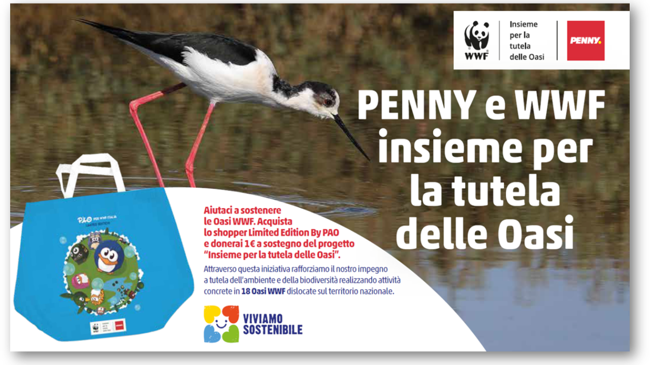 Penny Italia e Wwf insieme per la tutela delle oasi protette