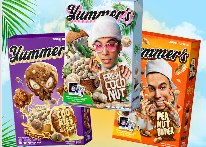 Sugli scaffali Md torna la nuova limited edition dei cereali Yummer’s firmata Sfera Ebbasta