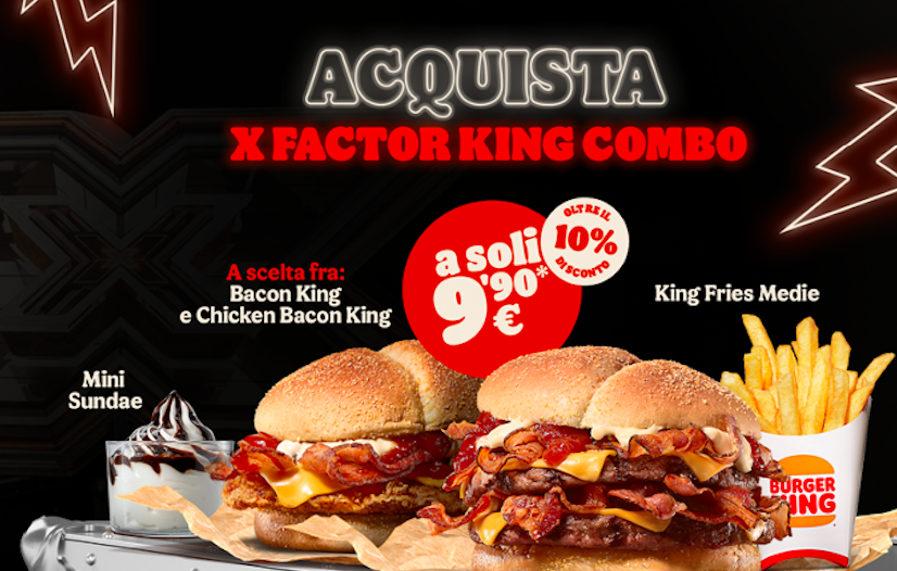 Burger King Restaurants premia le voci “fuori dal coro” con X Factor 2023