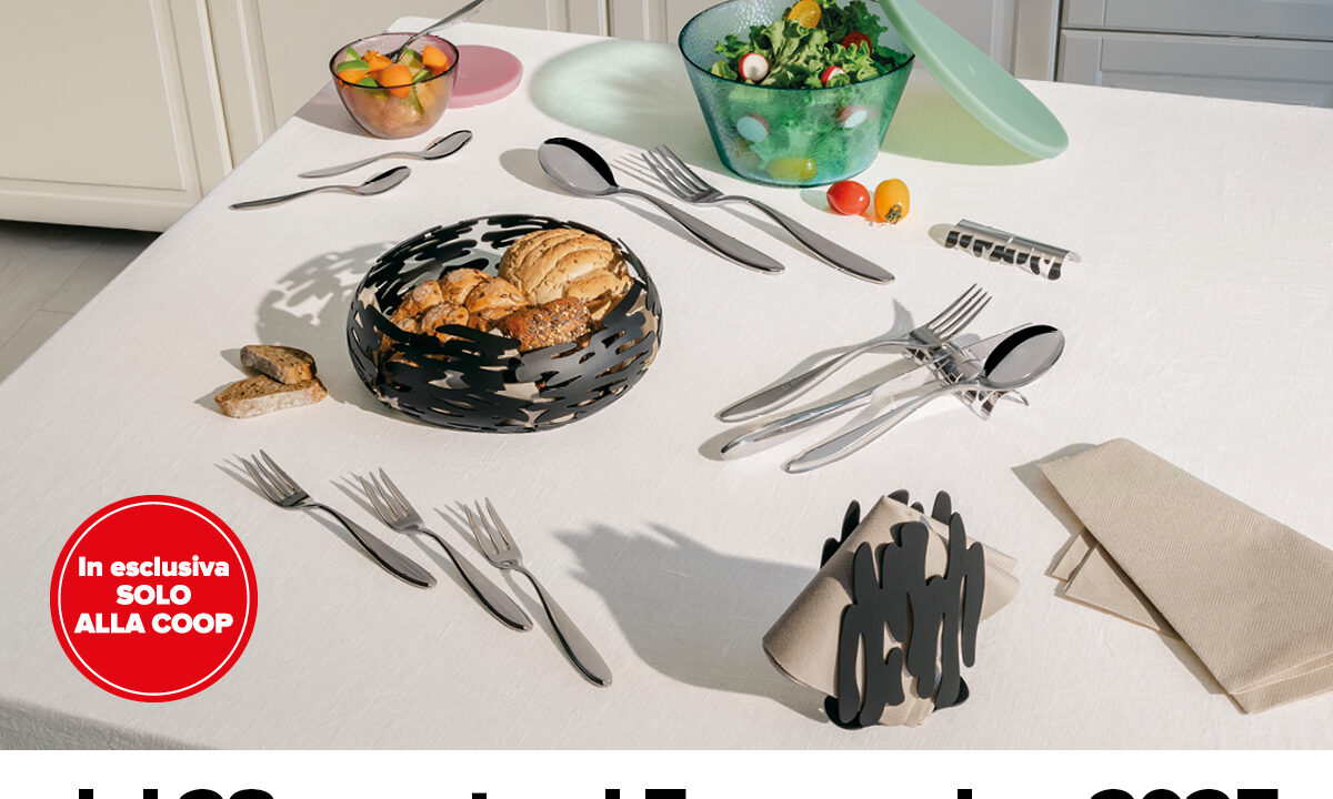 Design da collezione. Coop porta Alessi in tavola con Promotica