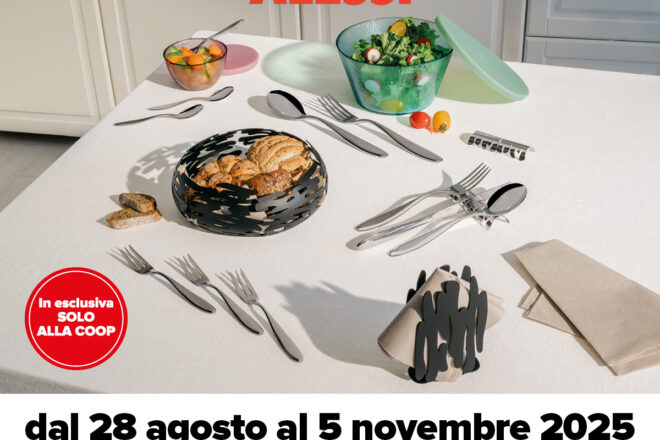 Design da collezione. Coop porta Alessi in tavola con Promotica