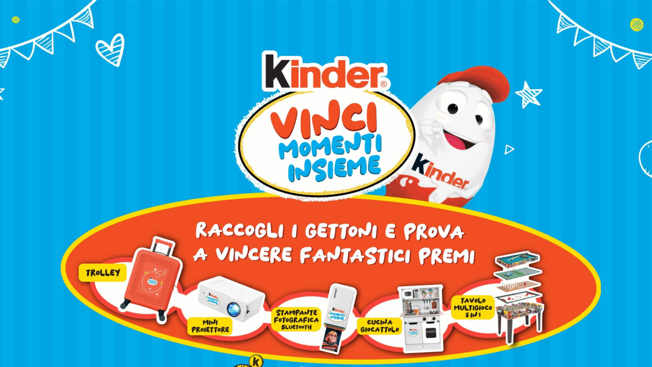 Kinder, premi per giocare, viaggiare e rivivere i “Momenti insieme”