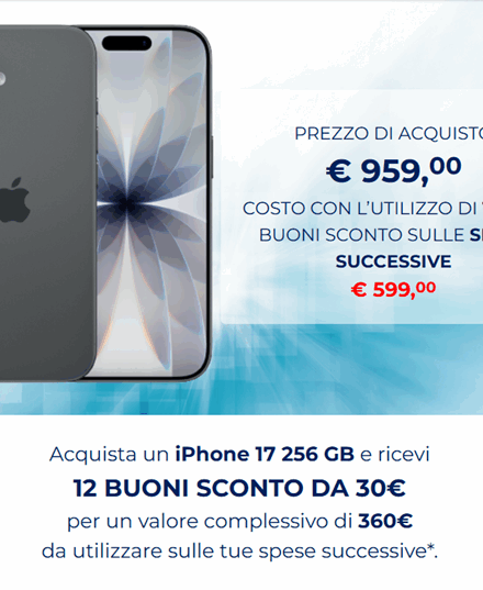 Iphone 17 come driver di traffico, Esselunga introduce un cashback progressivo con buoni sconto