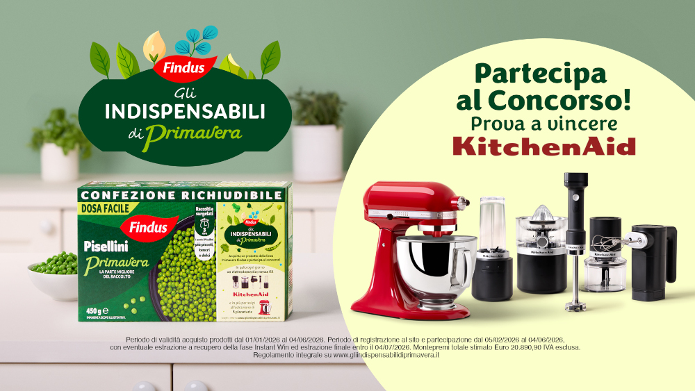 Findus accende la Primavera con premi instant win firmati KitchenAid